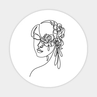 Female Line Art Magnet